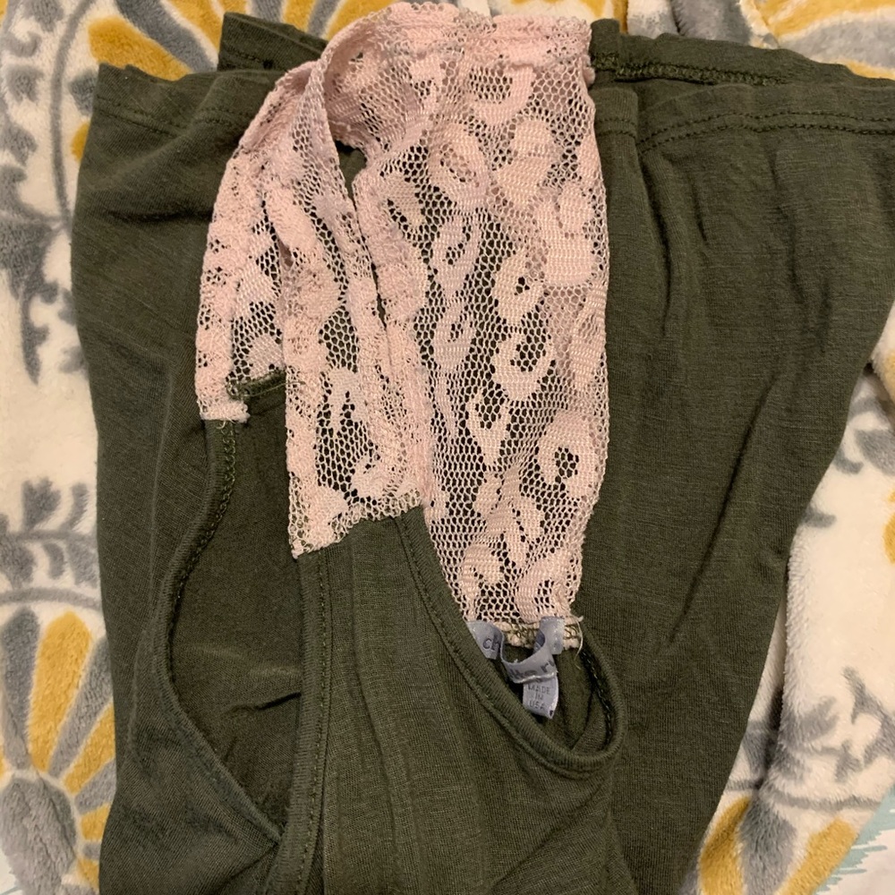 Military green tank top